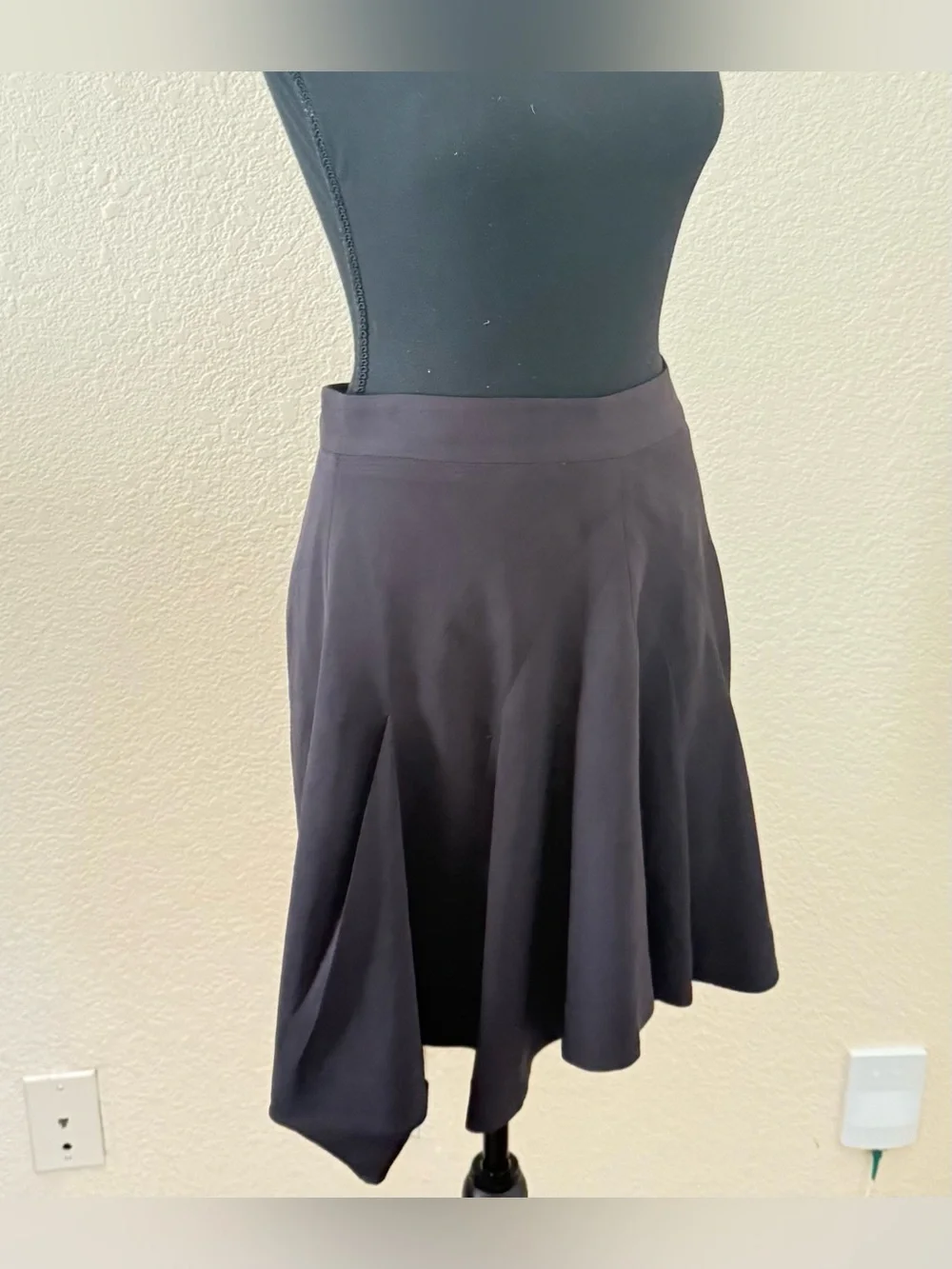 Rare Vintage Cue : Dion Lee 100% Silk Architectural Pleated Mini Skirt US 6